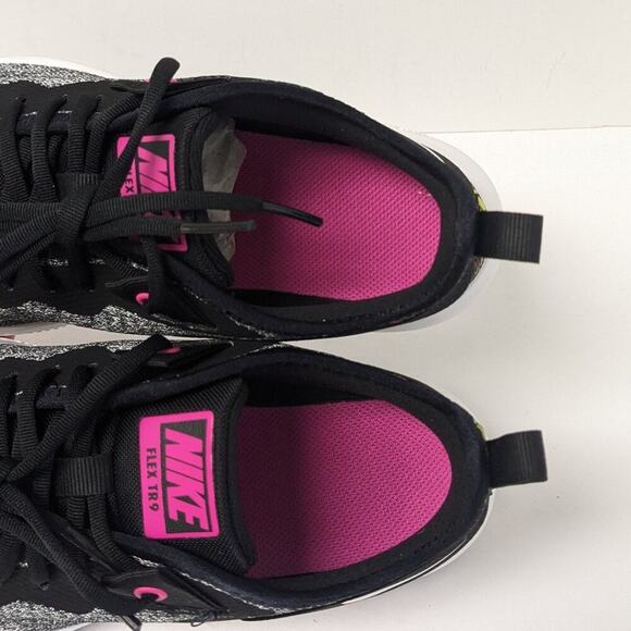 Nike Flex Trainer Print Athletic Sneakers, Black, Women's 6 - Picture 5 of 7